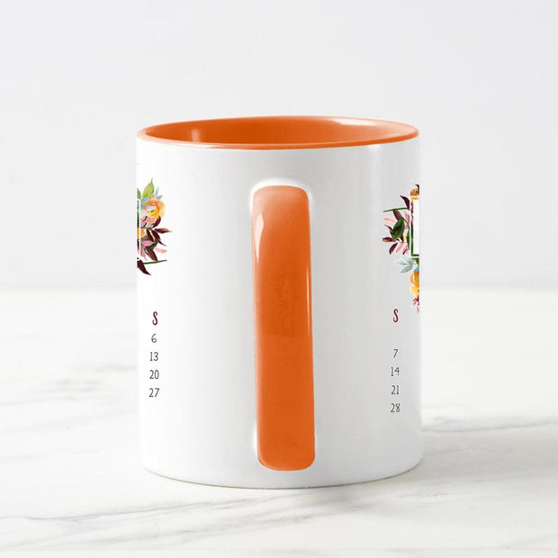 Flowers calendar Orange Mug