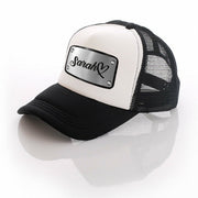 Customized name black white cap