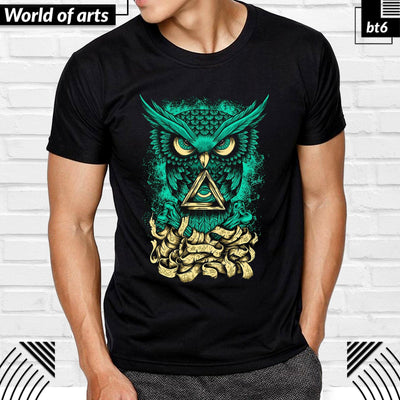 Green owl T-shirt