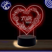 Mothers day heart 3D led lamp