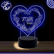 Mothers day heart 3D led lamp