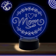 Mothers day circle 3D led lamp