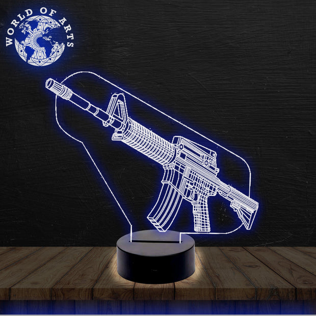 Gun pubg 3D led lamp