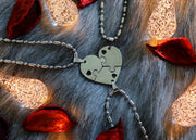 3 Parts Friends Heart Necklace