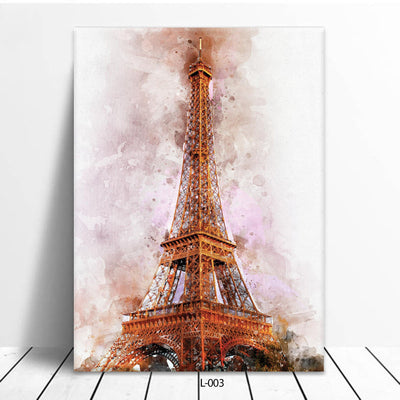 Eiffel Tower art Canvas Portrait
