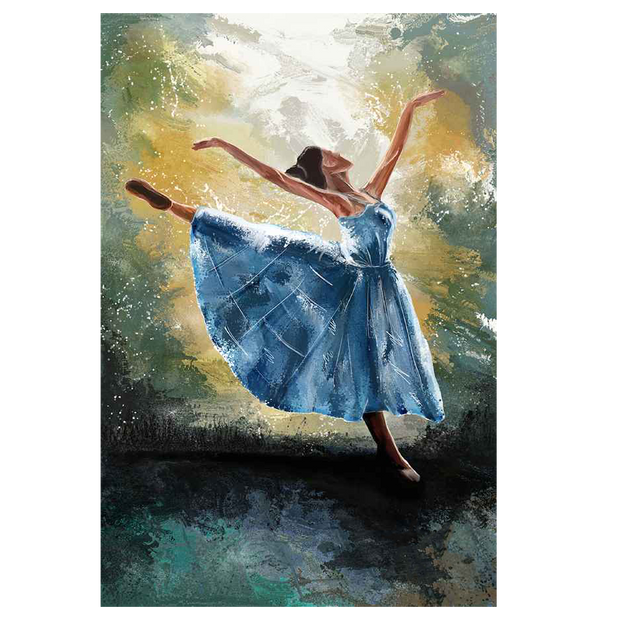 Ballet woman art Canvas Portrait