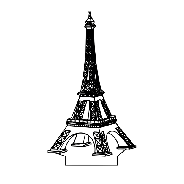 Eiffel tower 3D led lamp