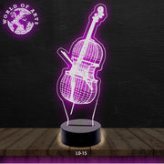 Violin 3D led lamp