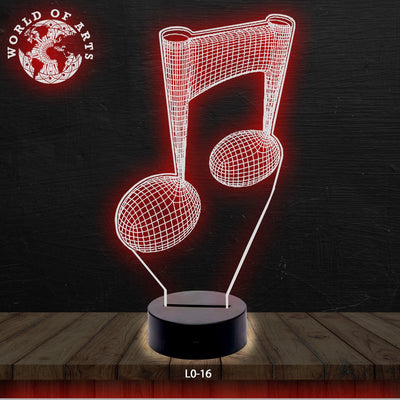 Music tunes 3D led lamp