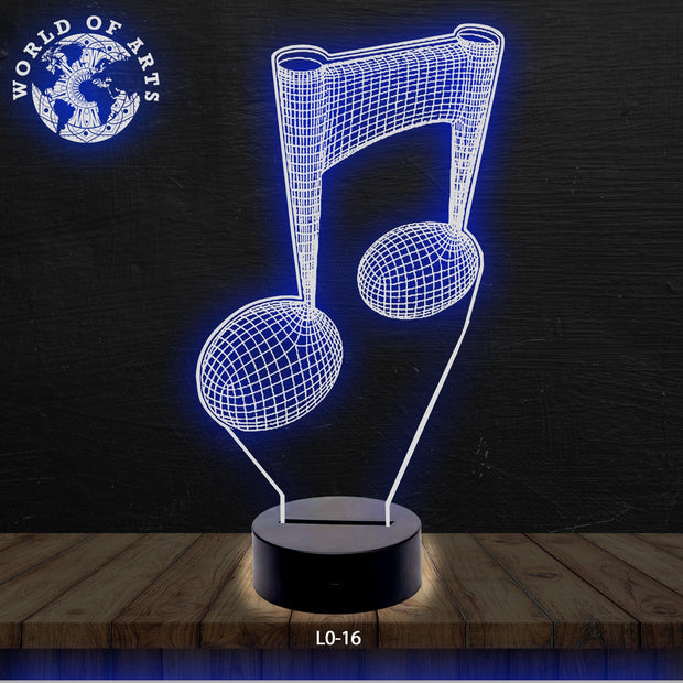 Music tunes 3D led lamp