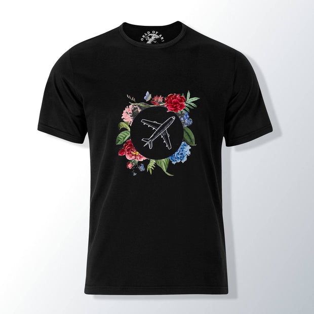 Flower circle Plane T-Shirt