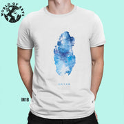 Qatar blue map T-Shirt