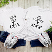 Couples devil and angel T-shirt
