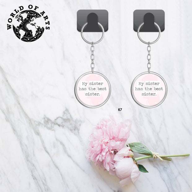 Couples Sister Quote Key chain