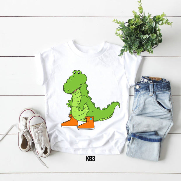 Green dinosaur Boys T-shirt for kids
