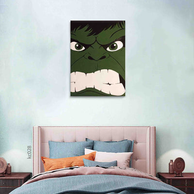 Hulk ungry canvas portrait