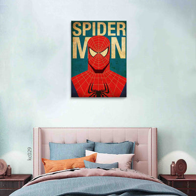Spider man art canvas portrait