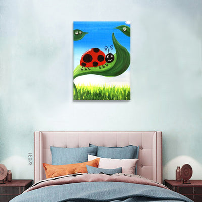 Ladybug canvas portrait