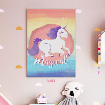 Magical unicorn canvas portrait