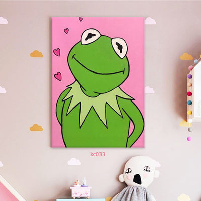 Kermit the Frog canvas portrait