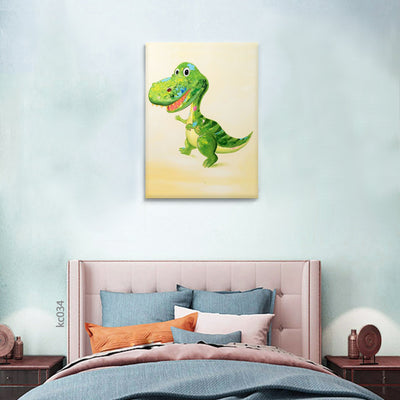 Cartoon Tyrannosaurus canvas portrait