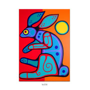 Rabbit art canvas portrait