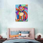 A cat colorful canvas portrait