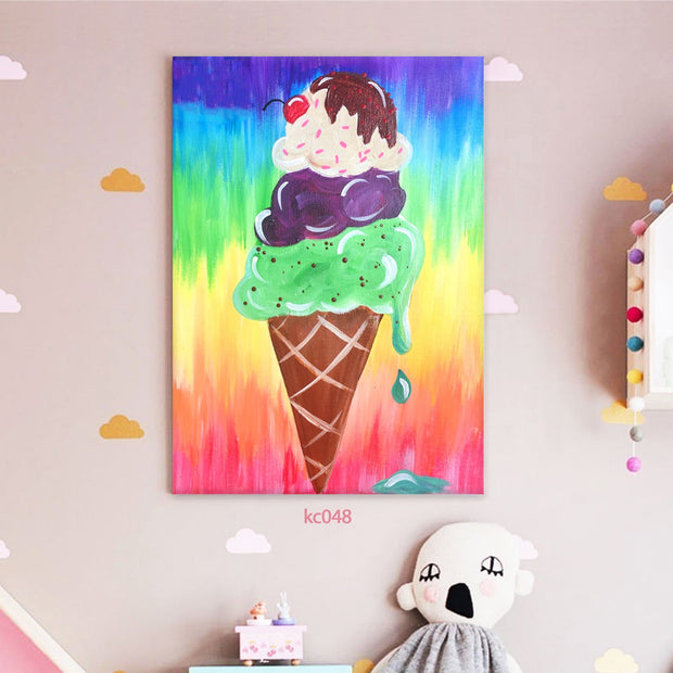 Ice cream canvas portrait