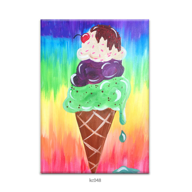 Ice cream canvas portrait