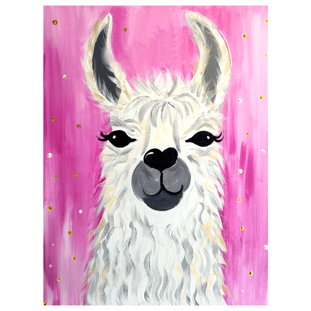 Lama canvas portrait