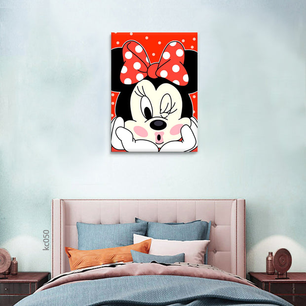 Minnie red canvas portrait