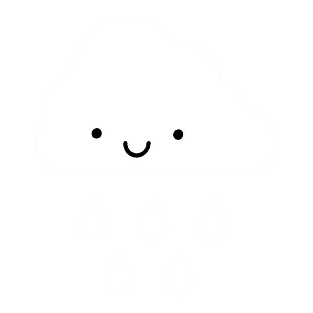 A rain cloud Girls t-shirt for kids