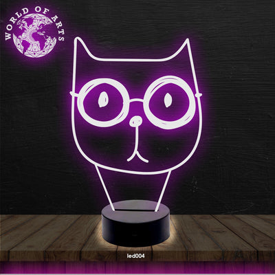 kitty cat 3D led lamp