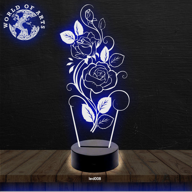 Flowers 3D led lamp