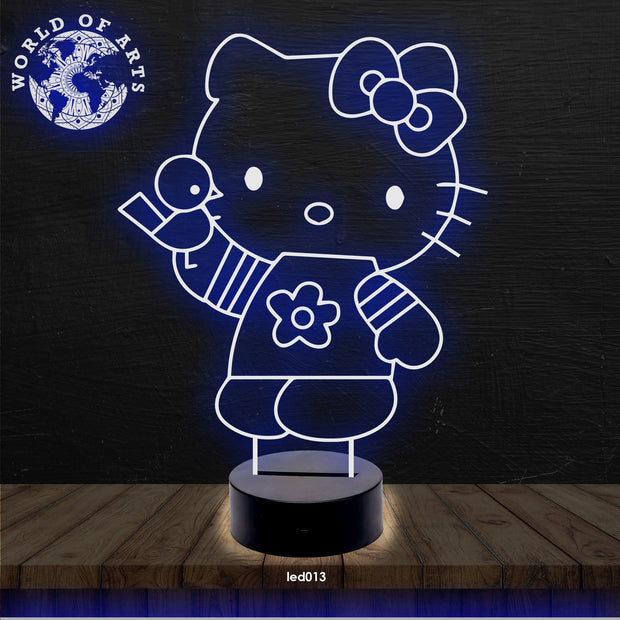 kitty cat cartoon 3D led lamp