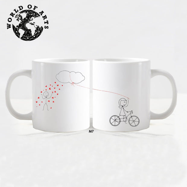 Couple raining hearts Mug