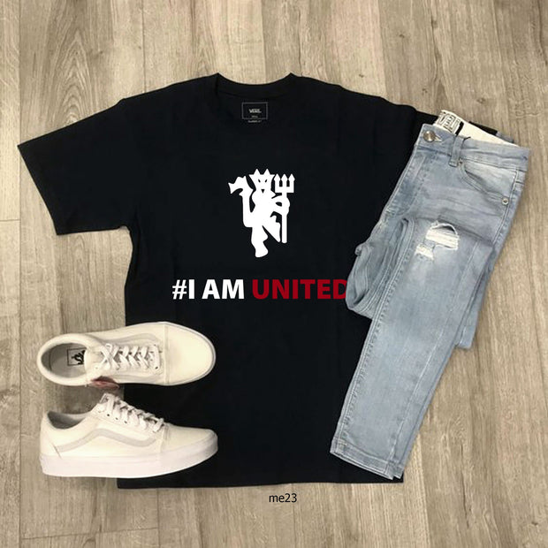 I am United black T-shirt