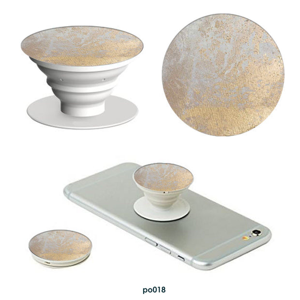 Marble gold and silver popsocket