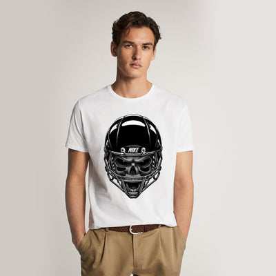 Black skeleton helmet T-Shirt
