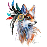 Indian fox painting Hoodie