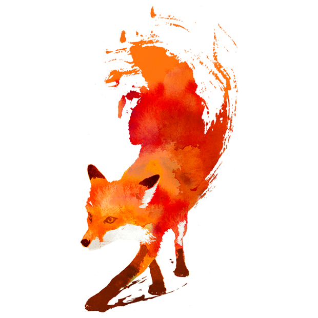 Fox painting Hoodie
