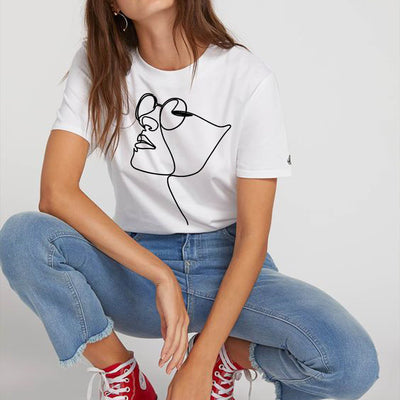 Women face illustration T-shirt