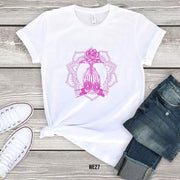 flower illustration T-shirt