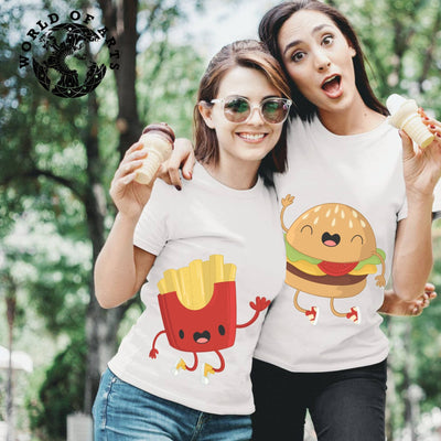 Couples Fries and Burger Friends T-Shirt
